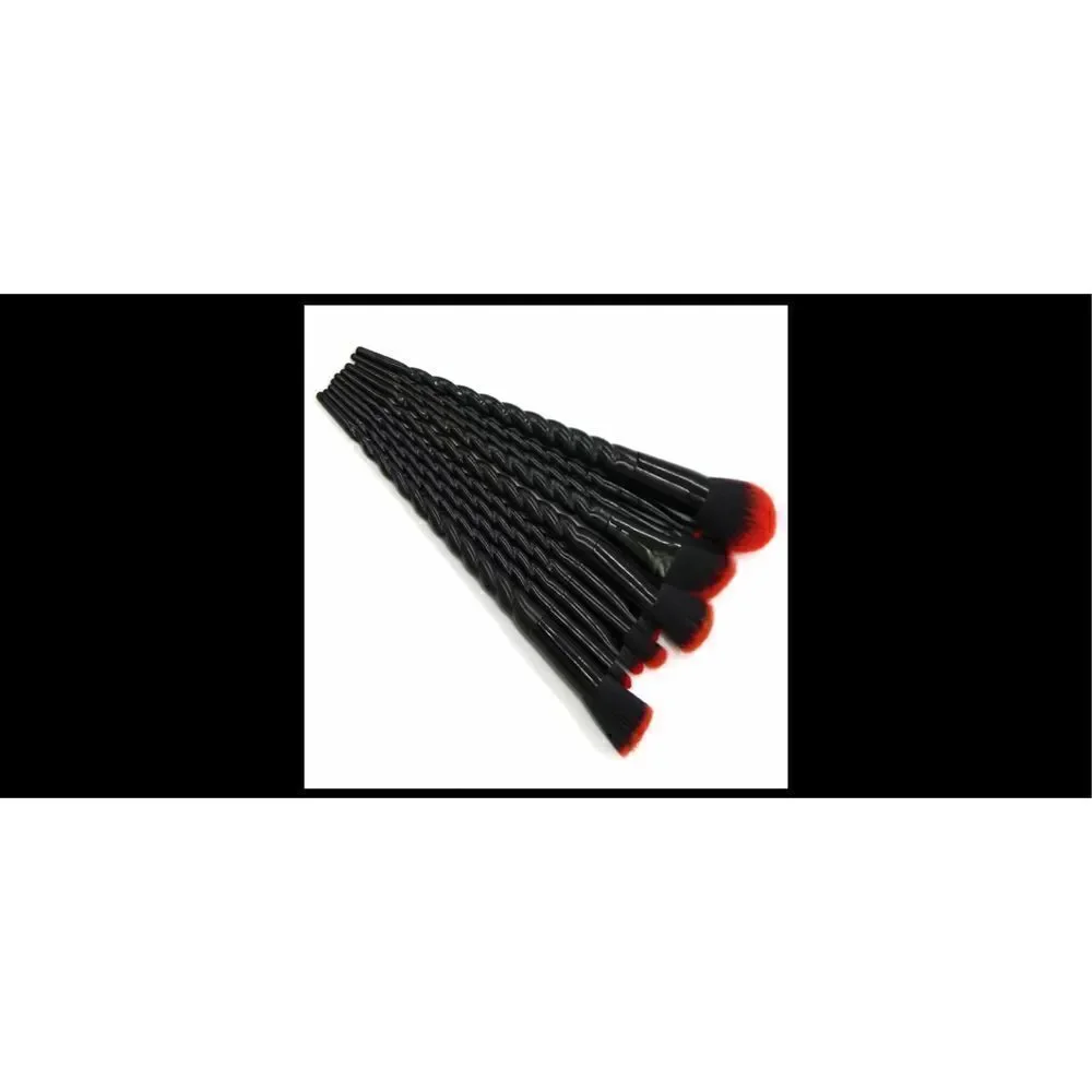Goth Beautiful Ten piece, goth make up brush set AND Eye ￼￼stencil kit .!!!!!